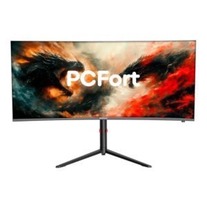 Monitor Gamer Curvo PCFort W340I165 34" Ultrawide QHD 1ms 165Hz 99% sRGB 2xDisplay Port 2xHDMI 4xUSB Free-sync/Gsync HDR